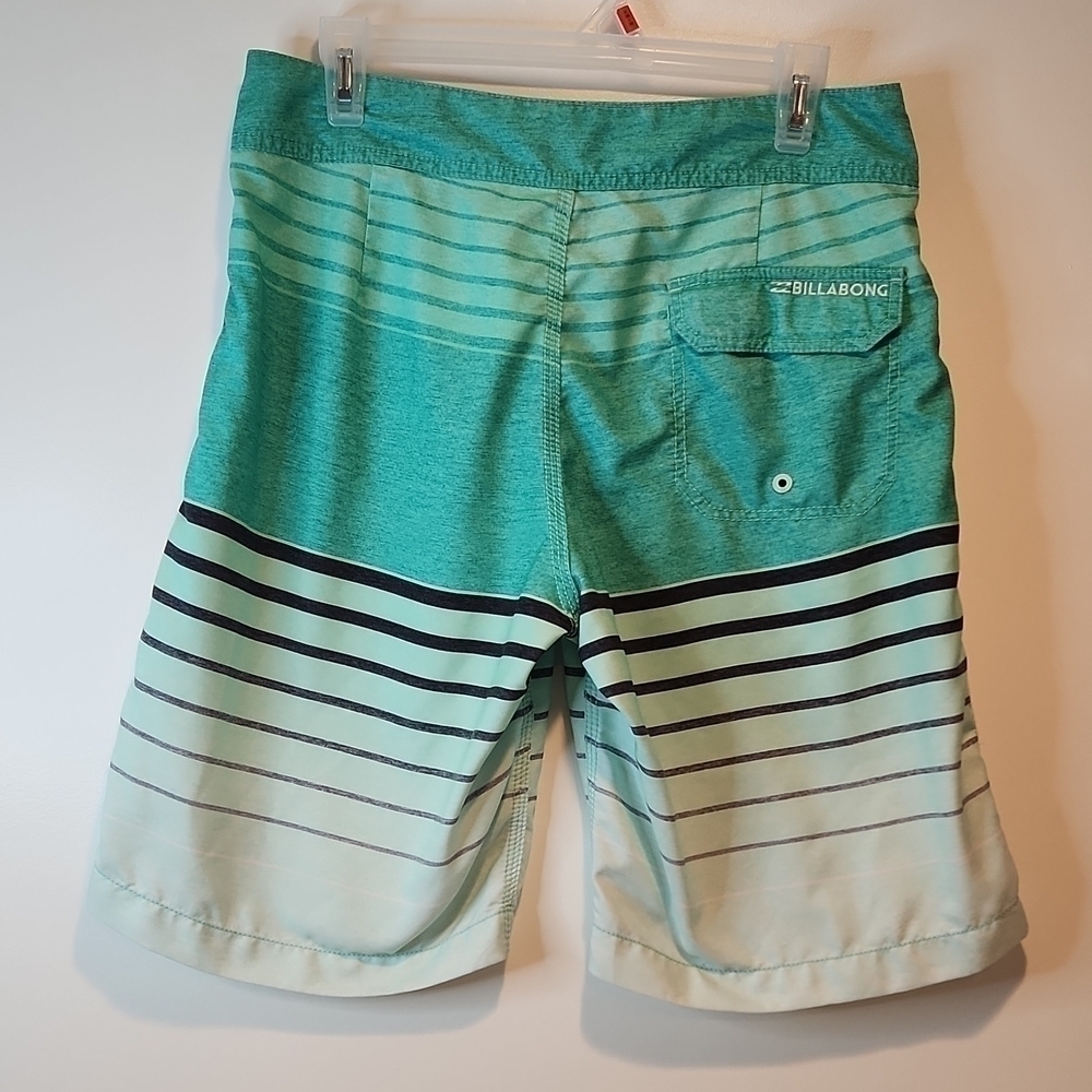 Billabong Swim Trunks Swimming Shorts Men's Size Large Green/White NICE!! - Picture 7 of 9